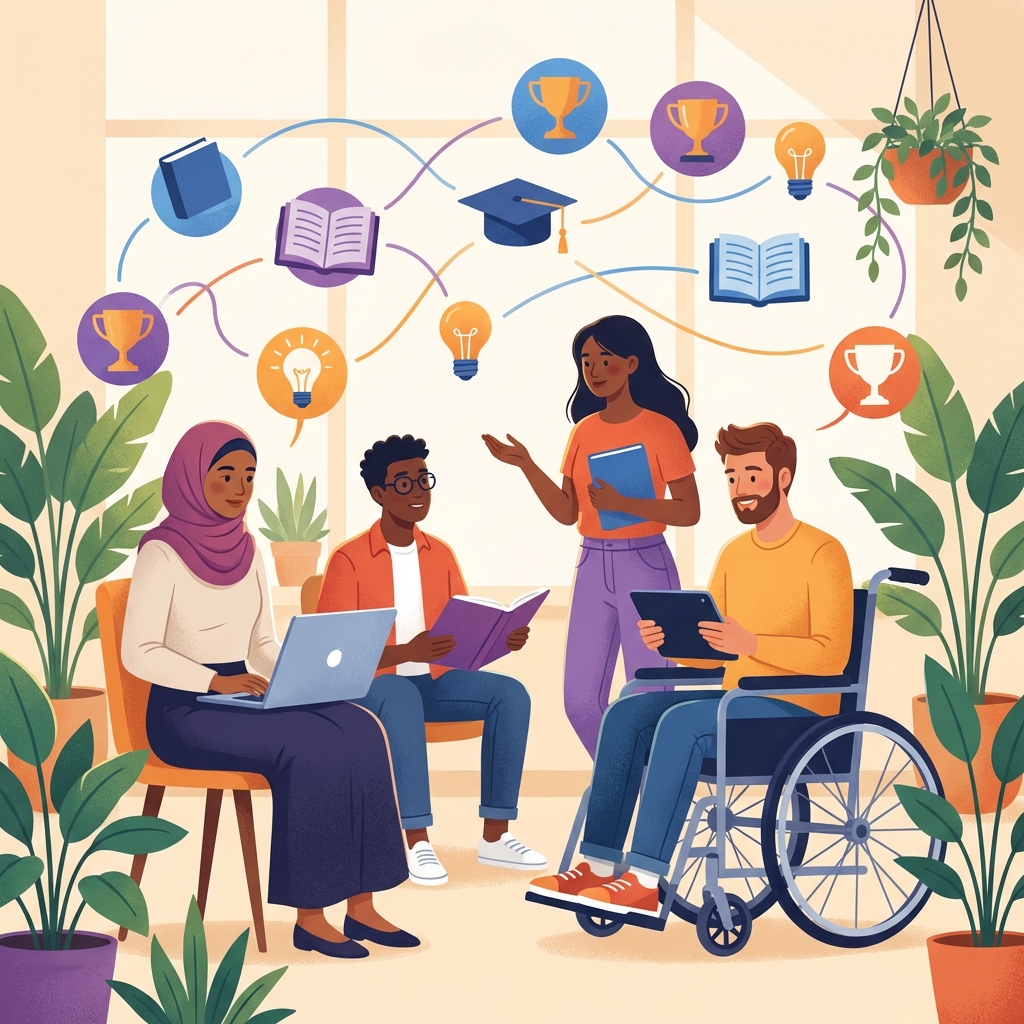 Online learning illustration